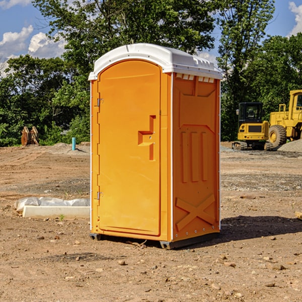 how often are the portable restrooms cleaned and serviced during a rental period in Hardyville